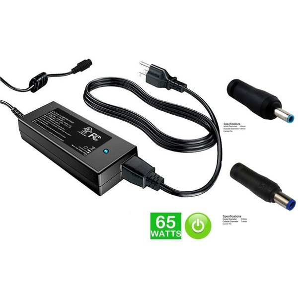 Battery Technology 19V 65W Desktop Ac Adapter (Black) For Hp W/ Dongle For 4.5Mm And H6Y89AA#ABA-BTI
